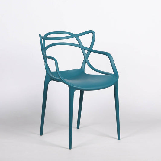 Masters Inspired Moulded Blue Dining Chair - Esmae & Rose