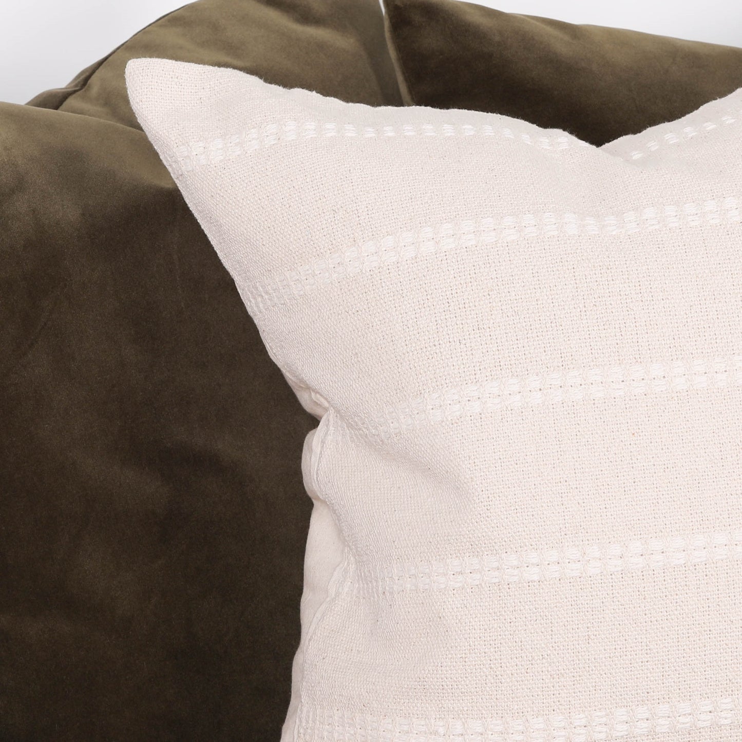 Cotton Stripe Stitching 55cm Cushion Cover