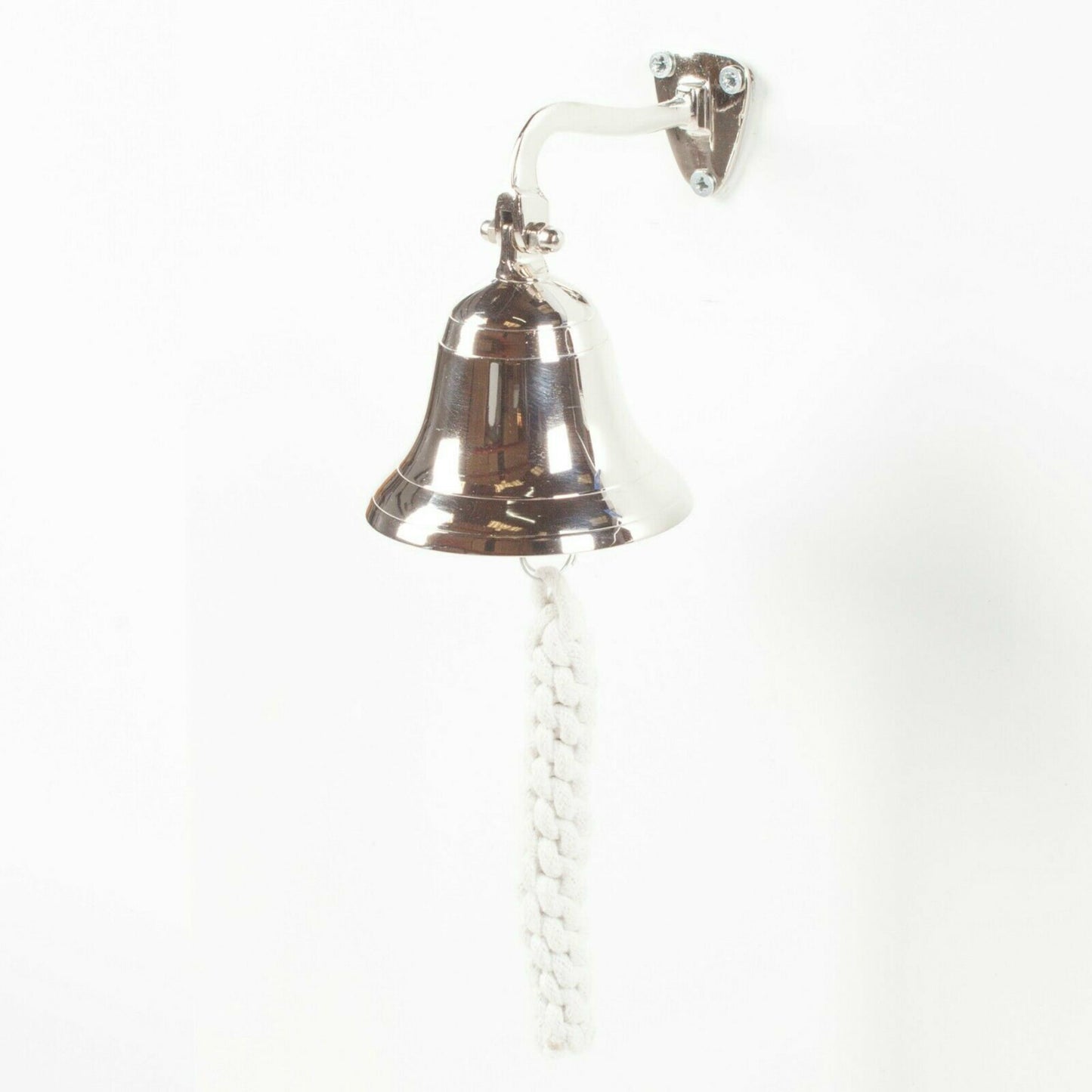Antique Vintage Style Maritime Nautical Nickel Chrome Finish Door Wall Mounted Ship Bell 4" - r4a5bu-zj.myshopify.com