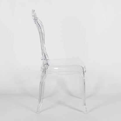 French Style Clear Ghost Transparent Contemporary Chair