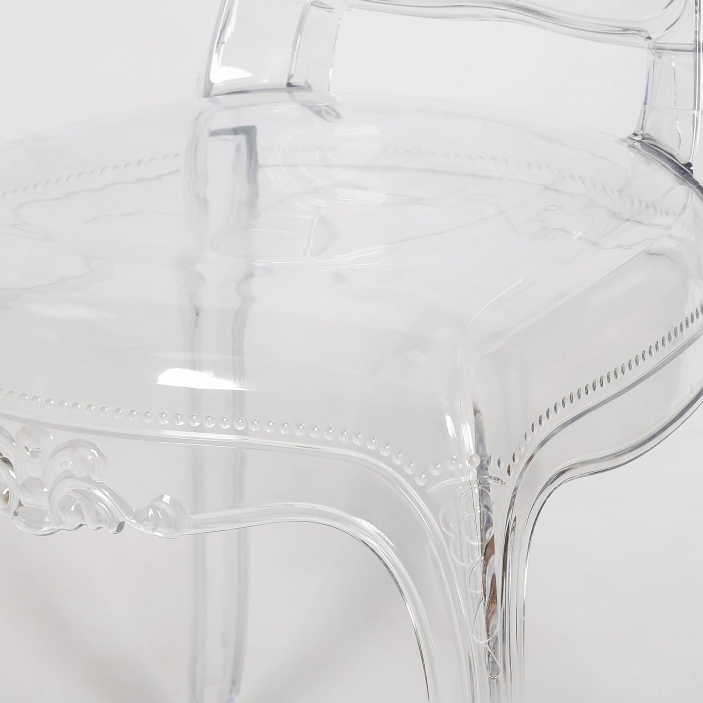 French Style Clear Ghost Transparent Contemporary Chair