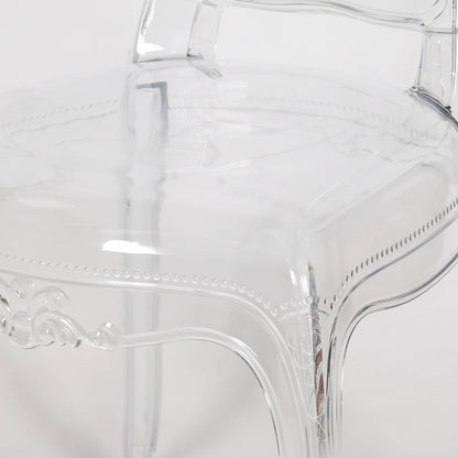 French Style Clear Ghost Transparent Contemporary Chair