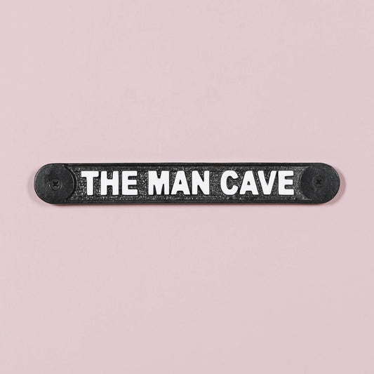 Man Cave Door Wall Sign Plaque Shed Garage Vintage Cast Metal Dad Birthday Gift