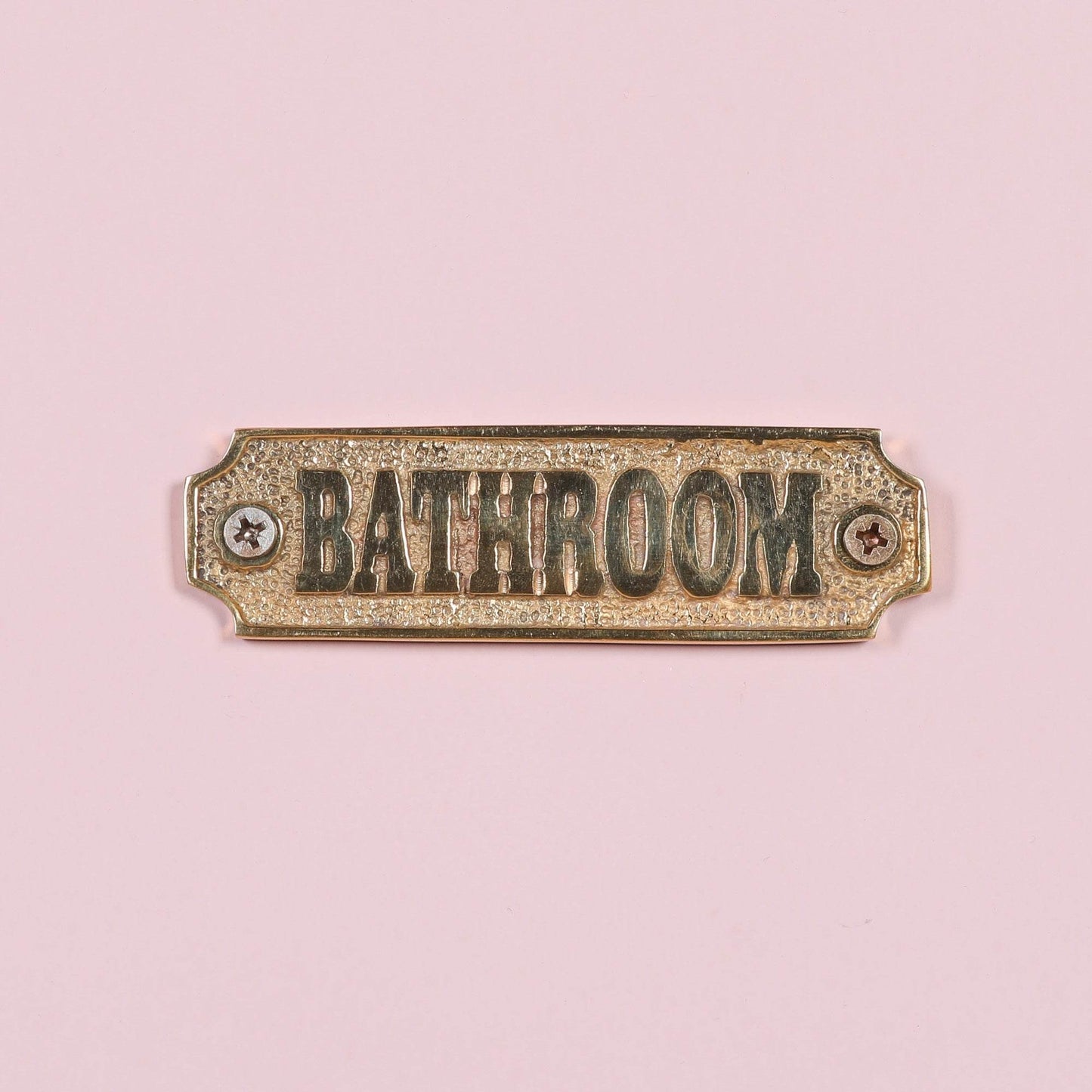 Vintage Victorian Style TOILET BATHROOM Door Sign Cast Iron Brass Period Plaque Metal - Esmae & Rose