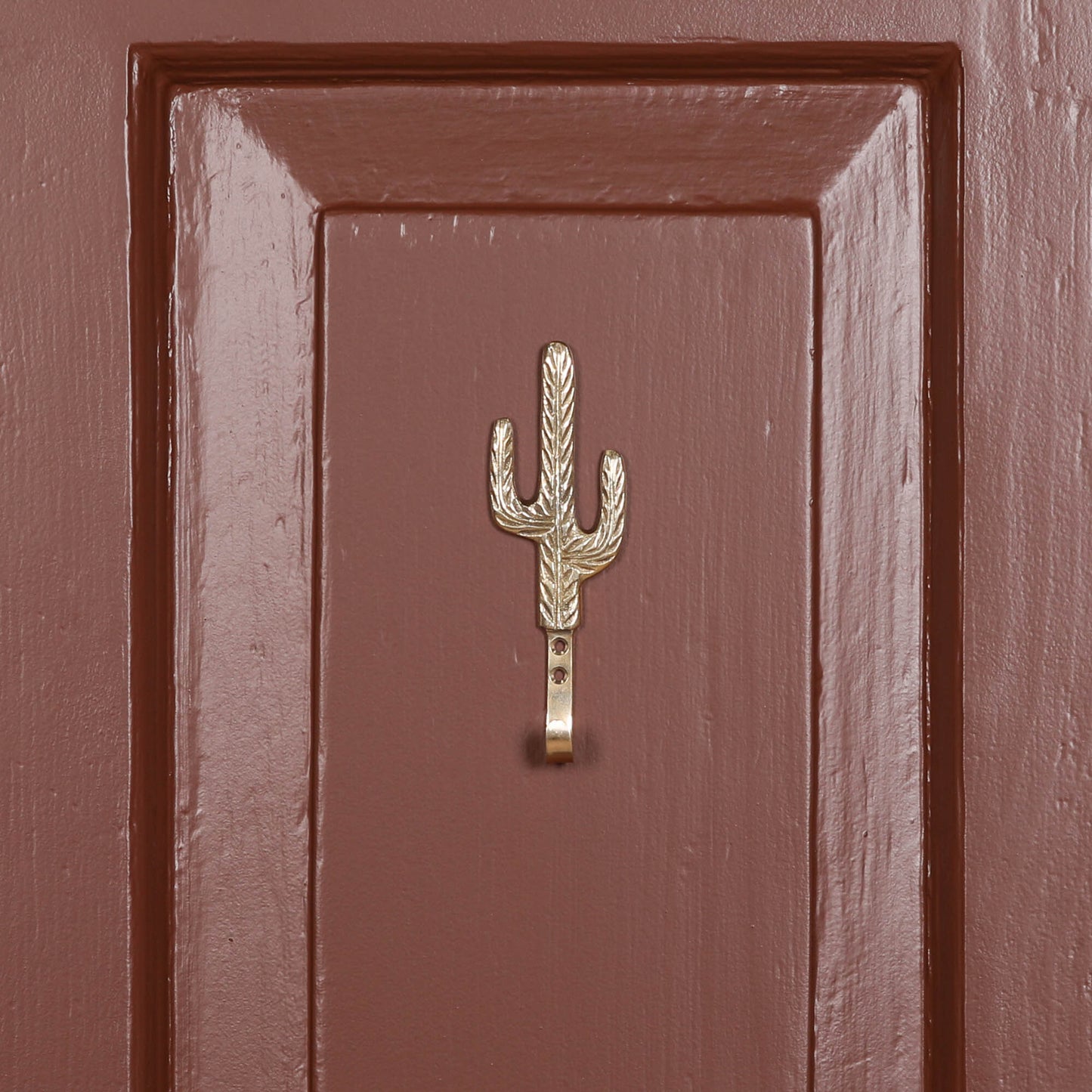 Cactus Metal Brass Western Inspired Wall Mounted Hook