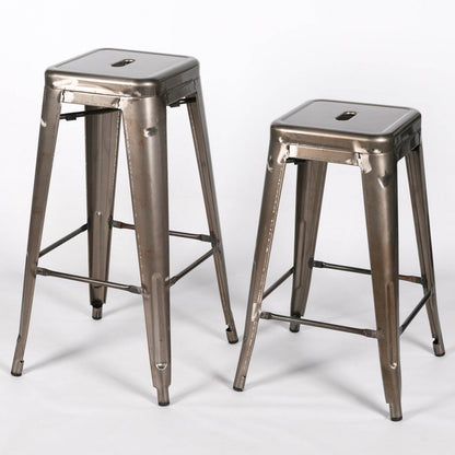 Industrial Style Steel Stackable Metal Bar Stool - Esmae & Rose