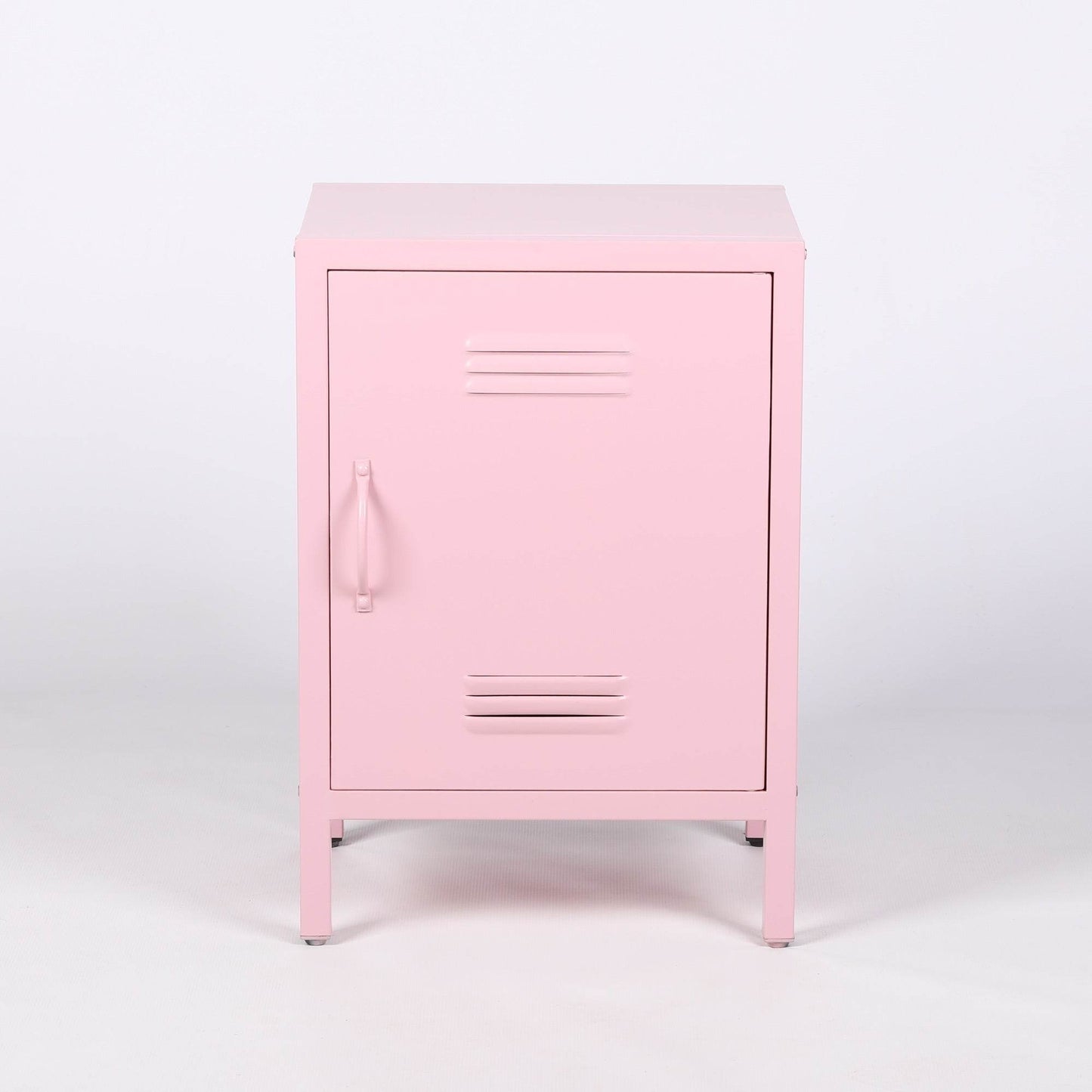 Industrial Metal Locker Storage Bedside Pink Cupboard - Esmae & Rose