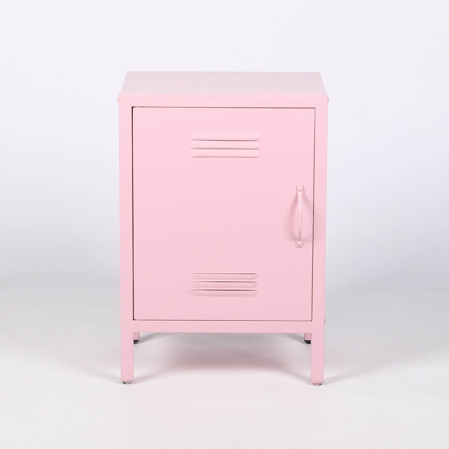 Industrial Metal Locker Storage Bedside Pink Cupboard - Esmae & Rose