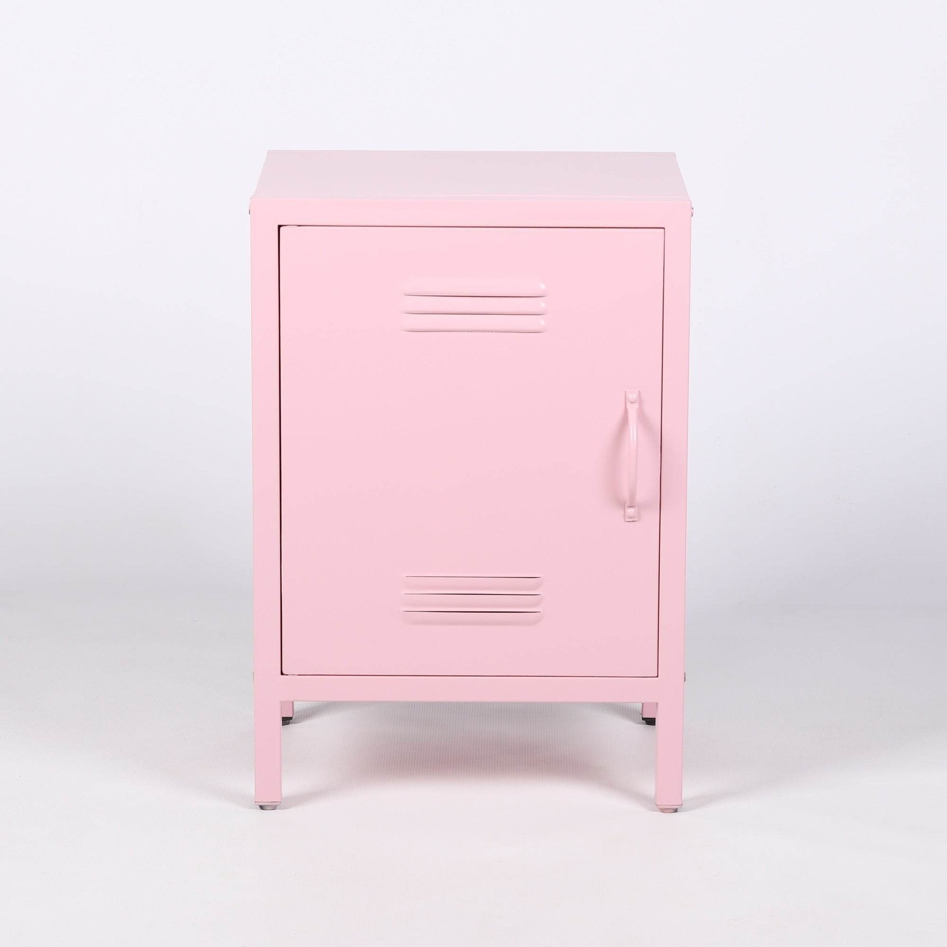 Industrial Metal Locker Storage Bedside Pink Cupboard - Esmae & Rose