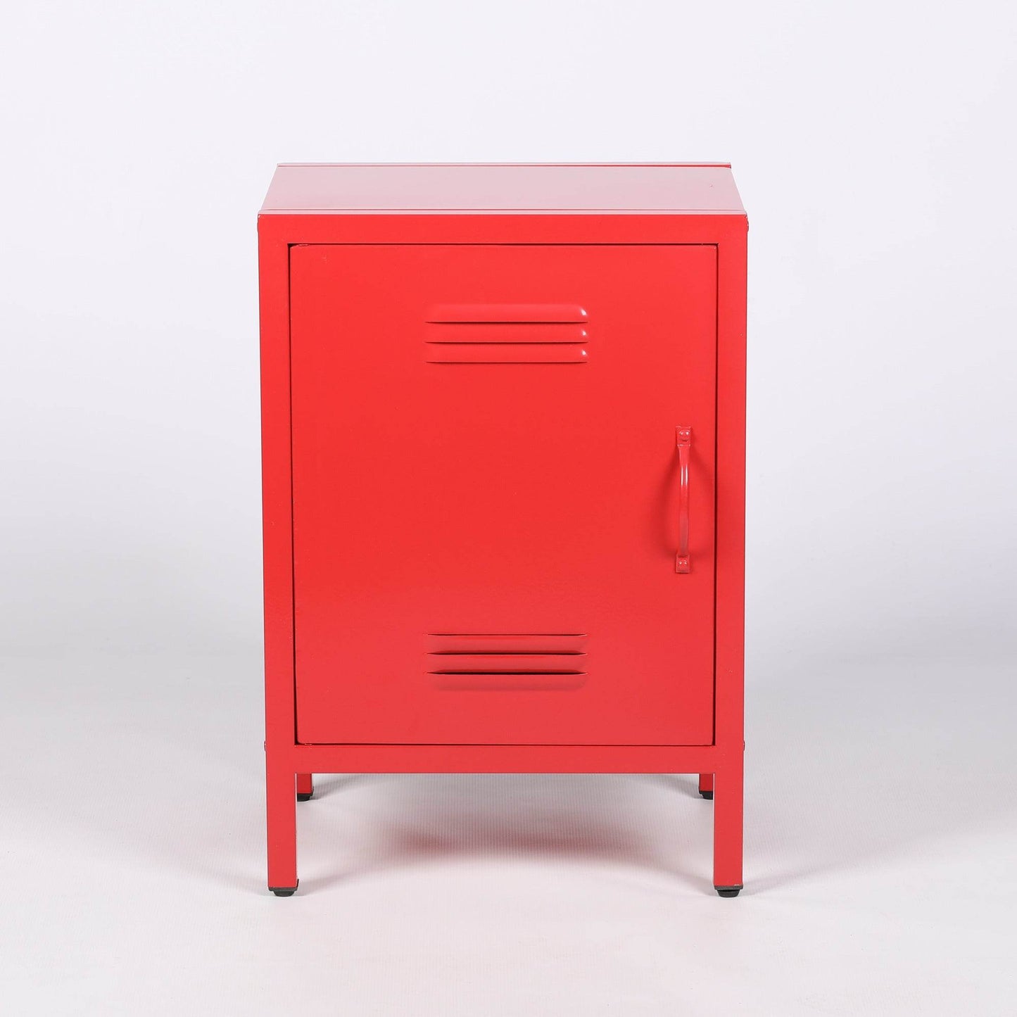 Industrial Metal Locker Storage Bedside Red Cupboard - Esmae & Rose