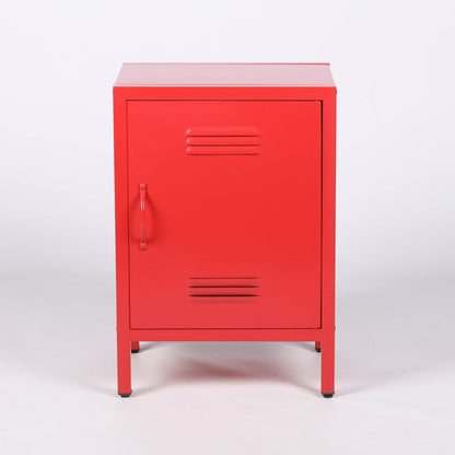 Industrial Metal Locker Storage Bedside Red Cupboard - Esmae & Rose