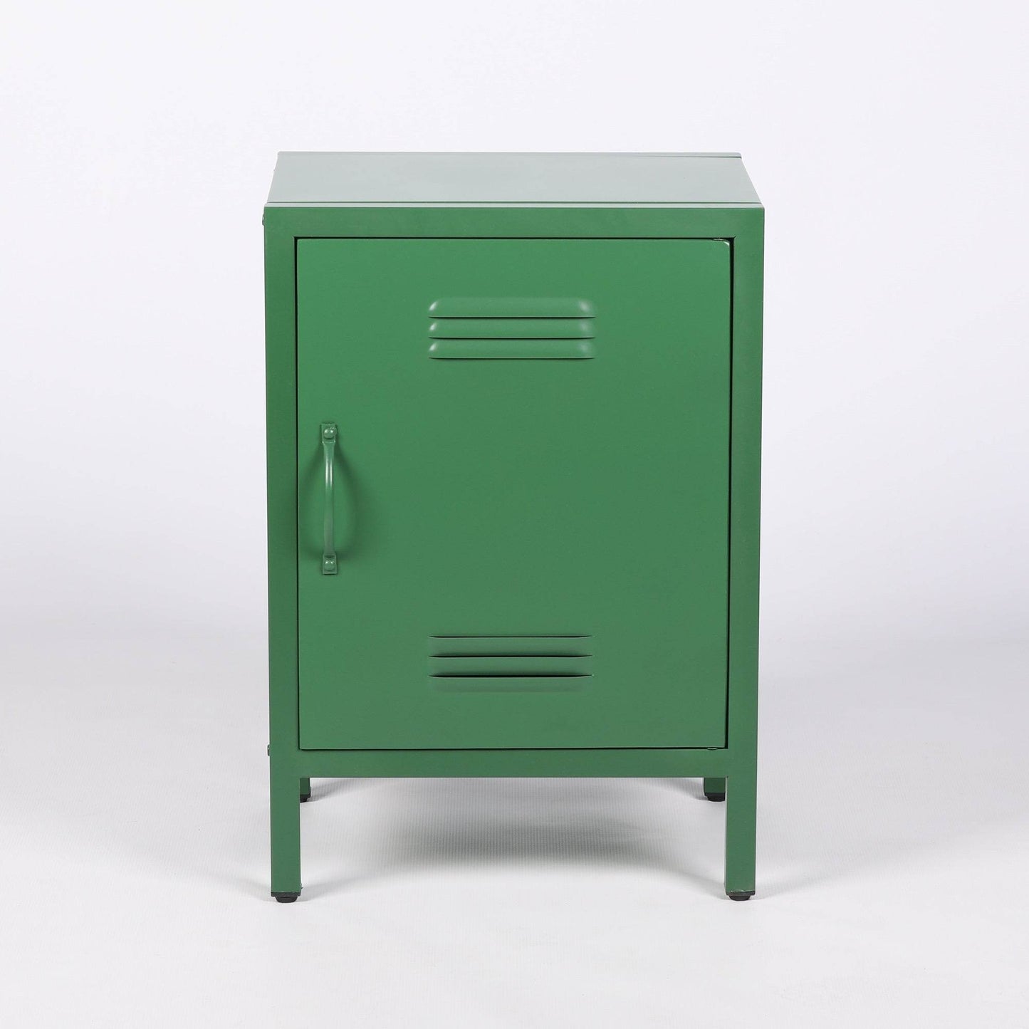 Industrial Metal Locker Storage Bedside Dark Green Cupboard - Esmae & Rose