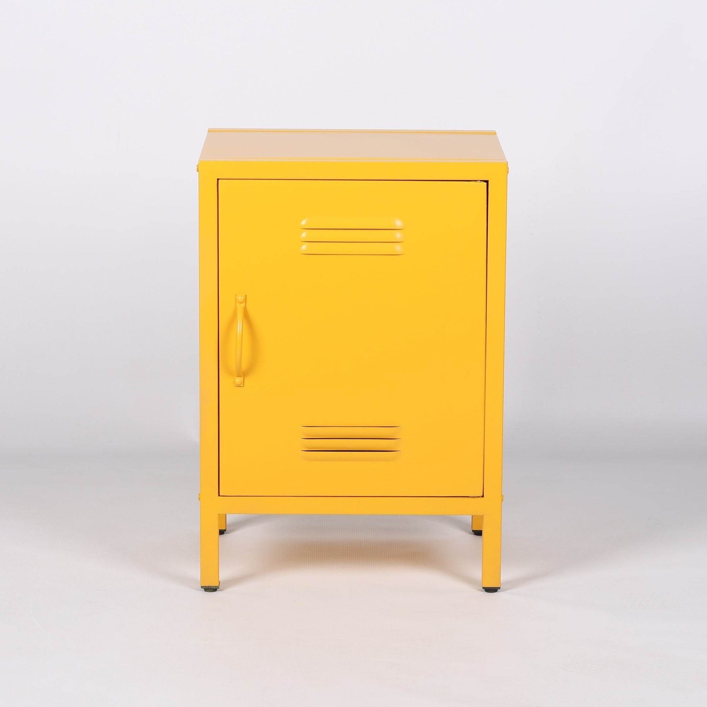 Industrial Metal Locker Storage Bedside Yellow Cupboard - Esmae & Rose