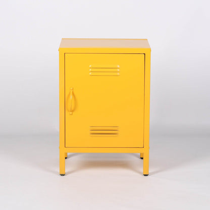 Industrial Metal Locker Storage Bedside Yellow Cupboard - Esmae & Rose