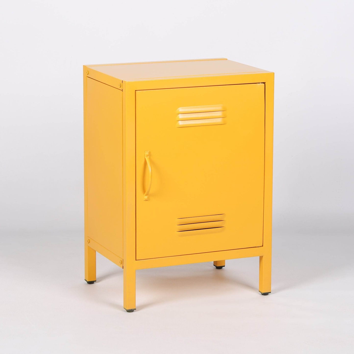 Industrial Metal Locker Storage Bedside Yellow Cupboard - Esmae & Rose