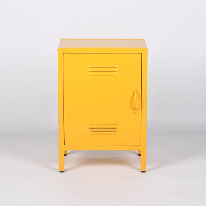 Industrial Metal Locker Storage Bedside Yellow Cupboard - Esmae & Rose