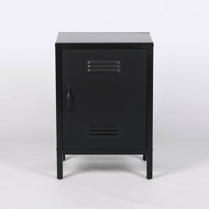 Industrial Metal Locker Storage Bedside Black Cupboard - Esmae & Rose