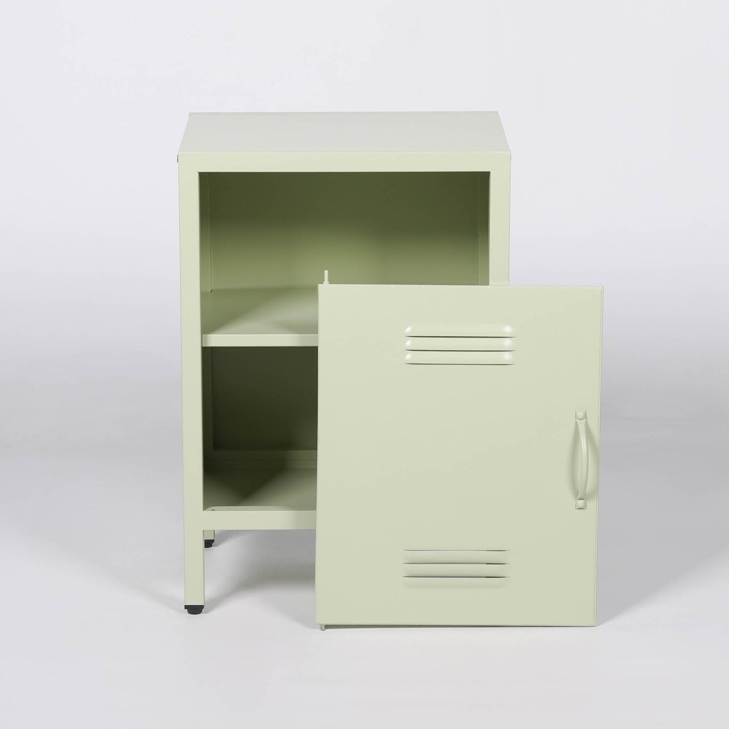 Industrial Metal Locker Storage Bedside Light Green Cupboard - Esmae & Rose