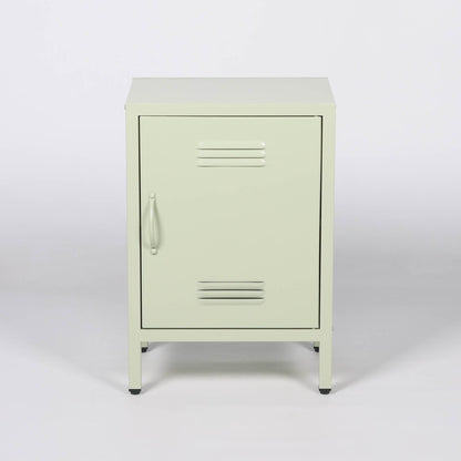 Industrial Metal Locker Storage Bedside Light Green Cupboard - Esmae & Rose