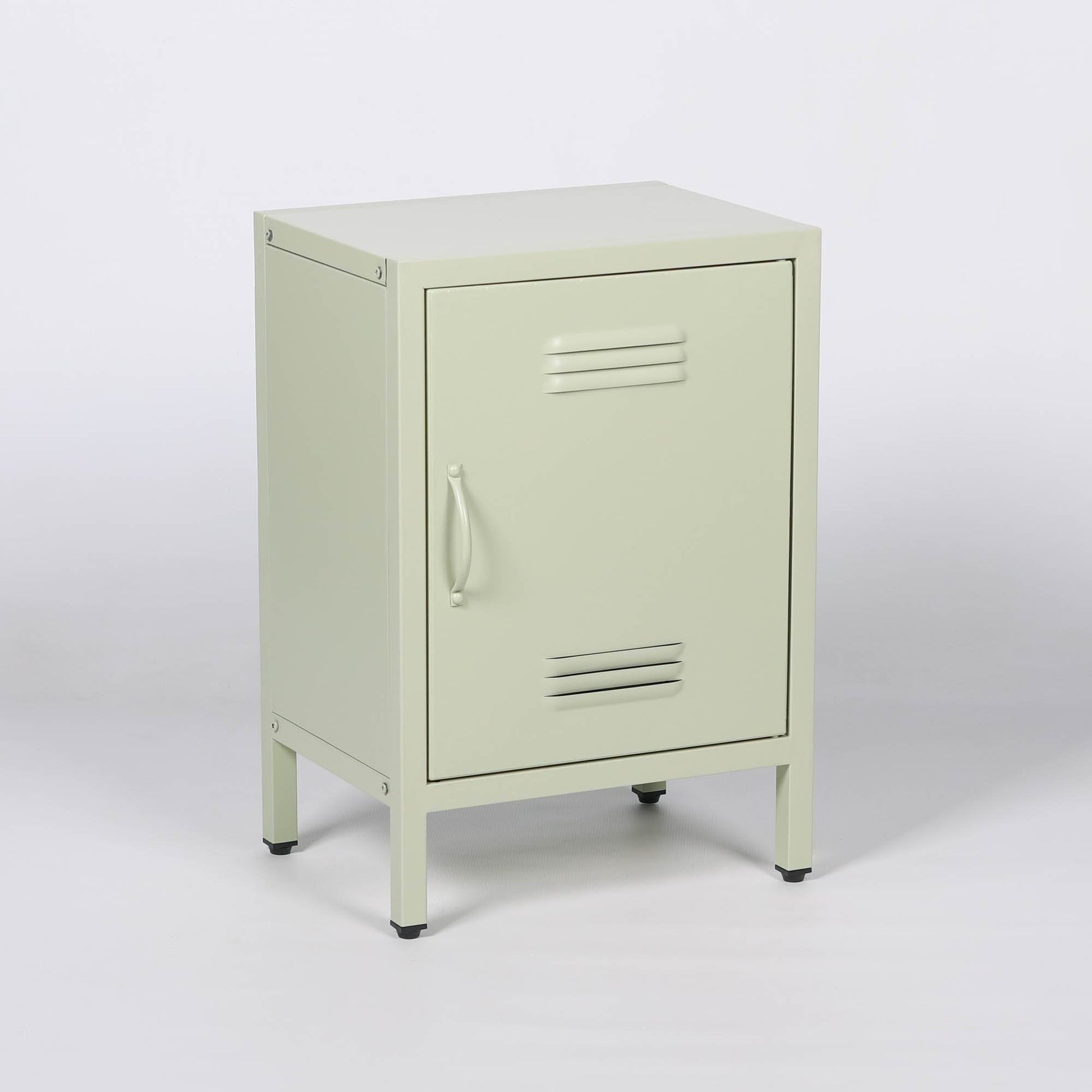 Industrial Metal Locker Storage Bedside Light Green Cupboard - Esmae & Rose