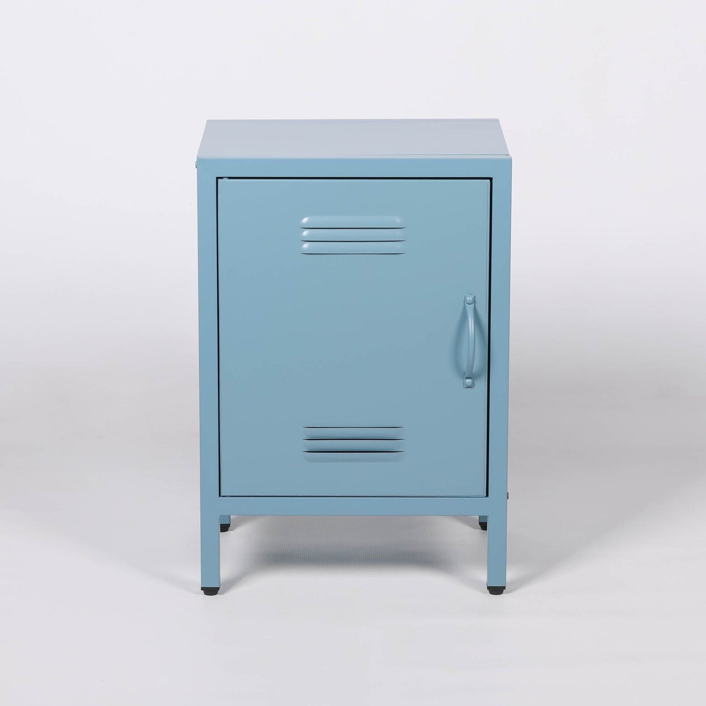 Industrial Metal Locker Storage Bedside Light Blue Cupboard - Esmae & Rose