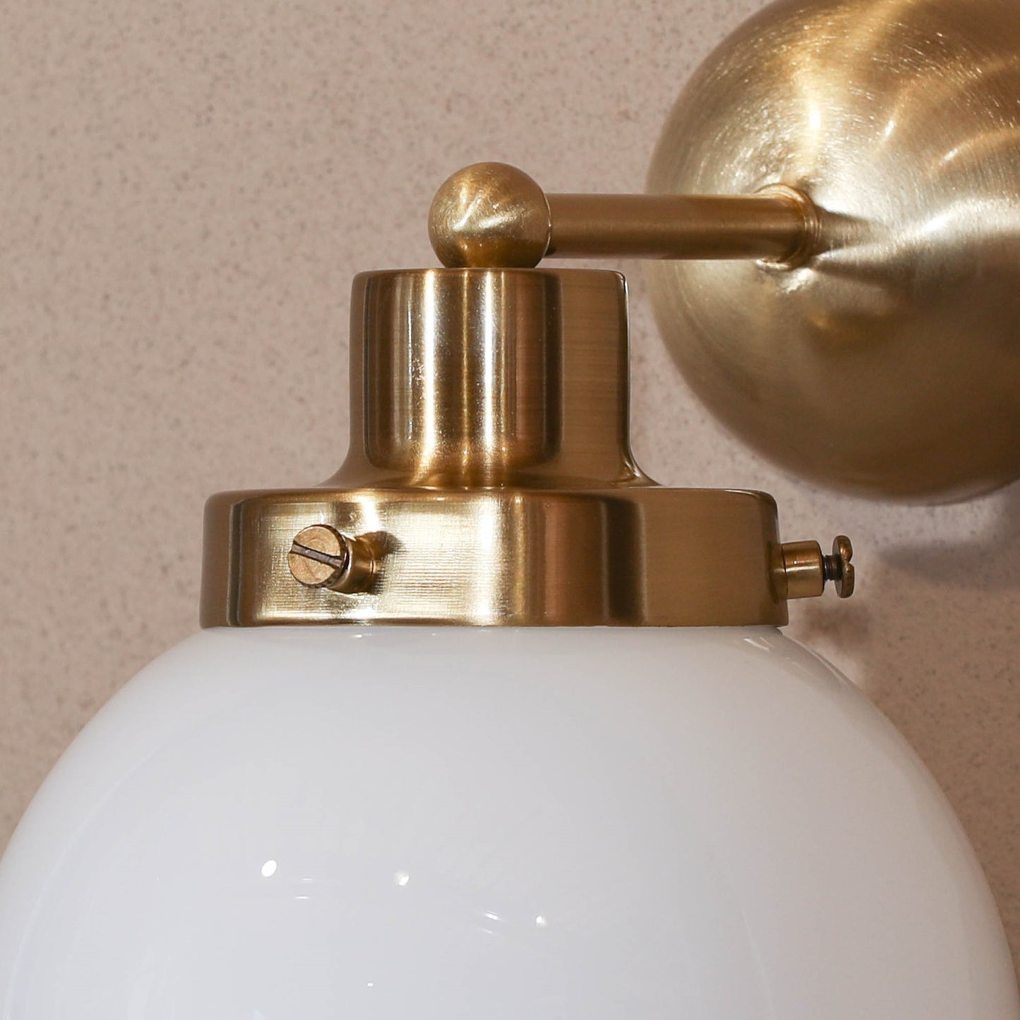 Art Deco Style Cecily Opal Glass Brushed Gold Finish Wall Light