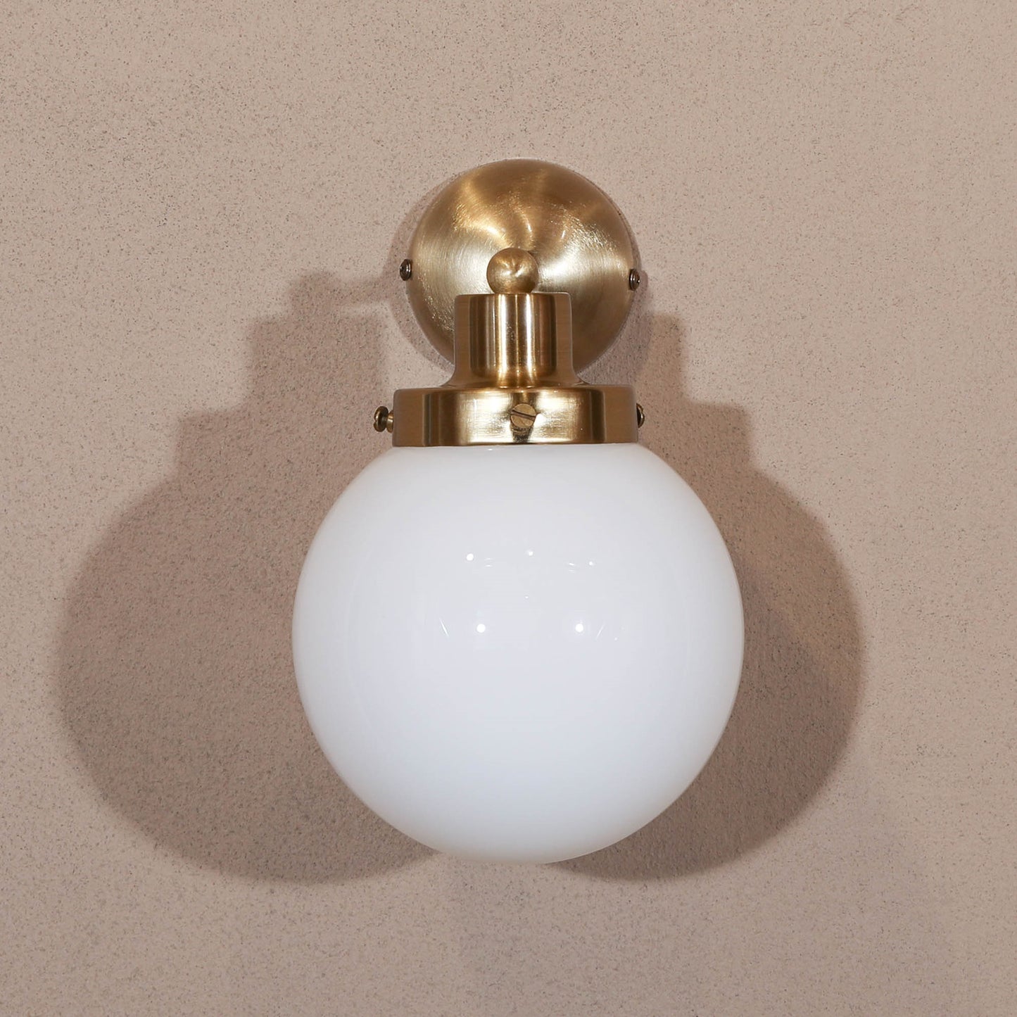 Art Deco Style Cecily Opal Glass Brushed Gold Finish Wall Light