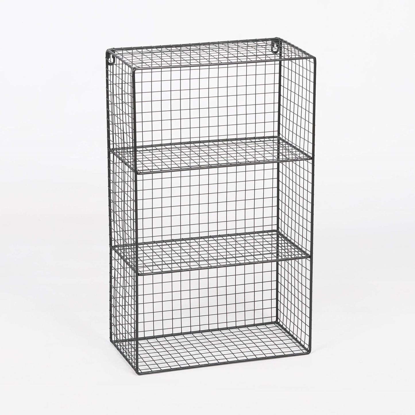 Industrial Metal Wire 2 - 3 Tier Black Shelf Rack Vintage Basket Wall Mounted