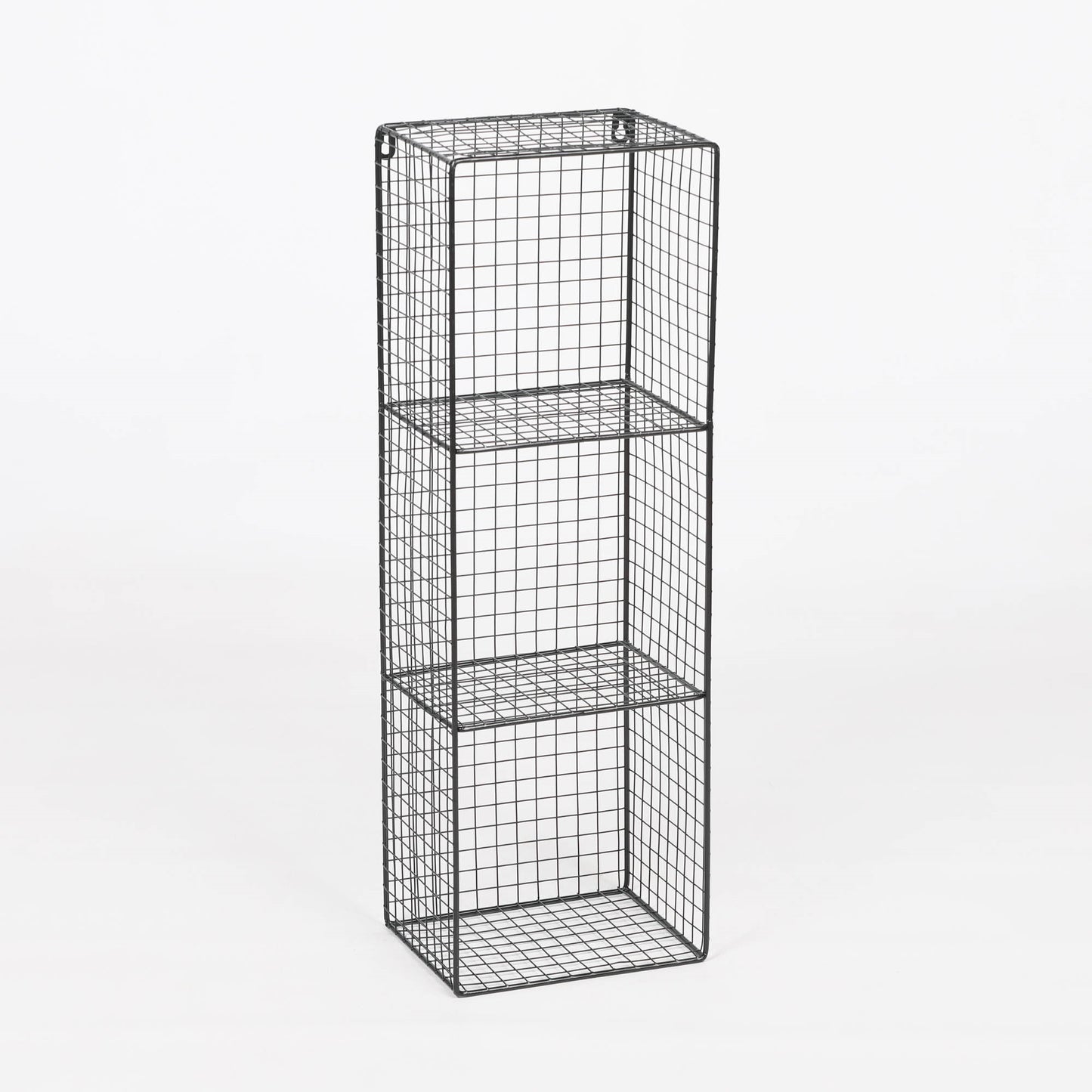 Industrial Metal Wire 2 - 3 Tier Black Shelf Rack Vintage Basket Wall Mounted