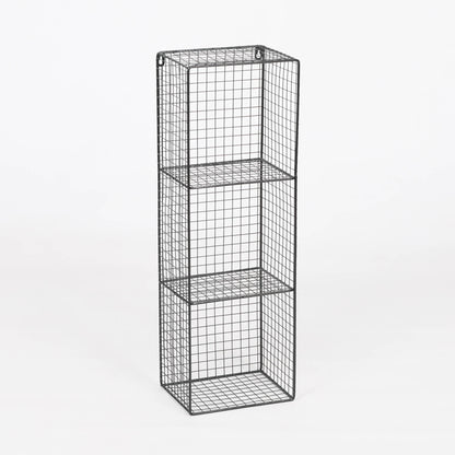 Industrial Metal Wire 2 - 3 Tier Black Shelf Rack Vintage Basket Wall Mounted