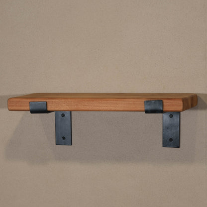 Rustic Wooden Wall Shelf Industrial Wood Iron Metal Scaffold Board Style Shelves