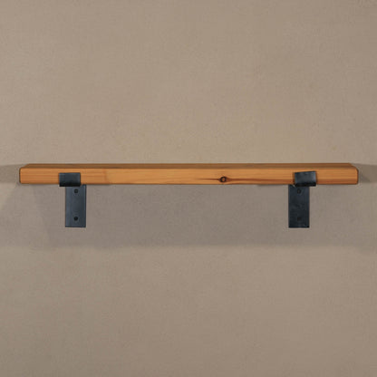Rustic Wooden Wall Shelf Industrial Wood Iron Metal Scaffold Board Style Shelves
