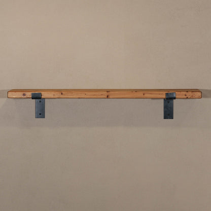 Rustic Wooden Wall Shelf Industrial Wood Iron Metal Scaffold Board Style Shelves