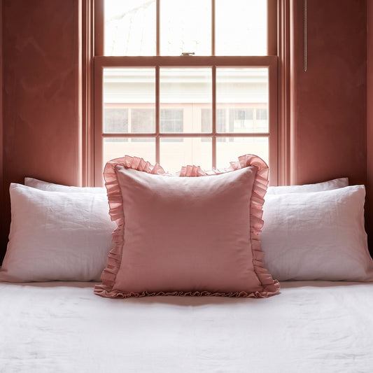 Pink Frill 45cm Cushion Cover