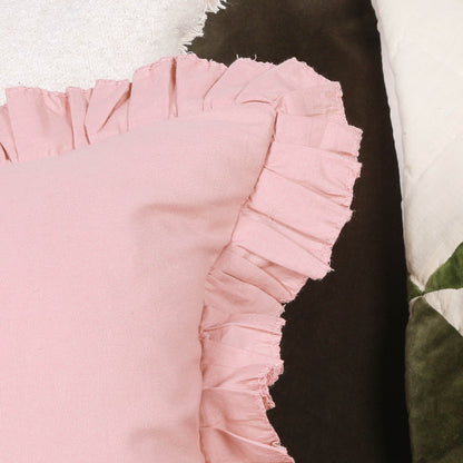 Pink Frill 45cm Cushion Cover