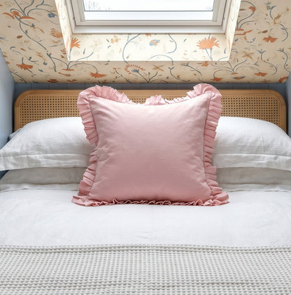 Pink Frill 55cm Cushion Cover
