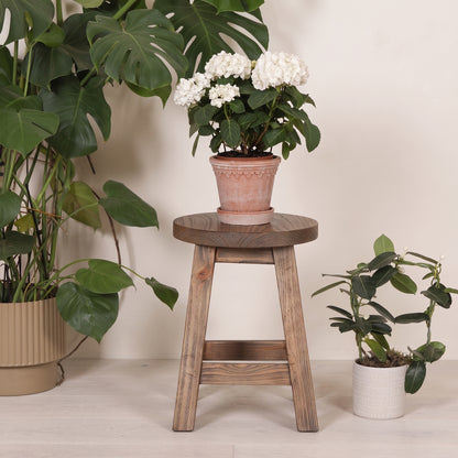 Rustic Wooden Decorative Stool Table