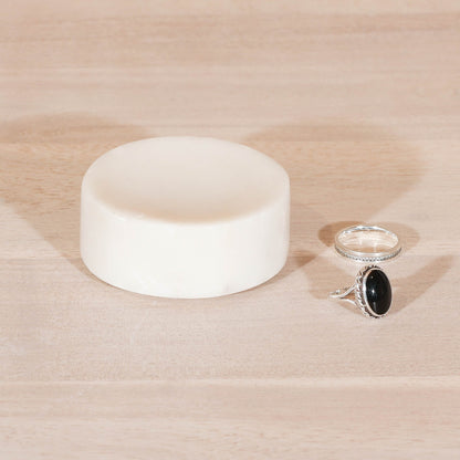 Minimalist Natural White Marble Small Jewellery Dish Holder