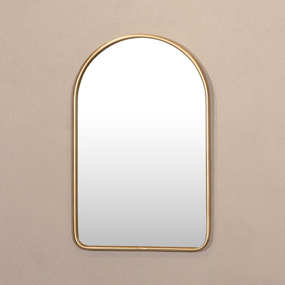 Arched Gold Finish Arch Metal Frame Wall Mirror - Esmae & Rose