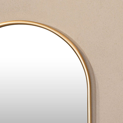 Arched Gold Finish Arch Metal Frame Wall Mirror - Esmae & Rose