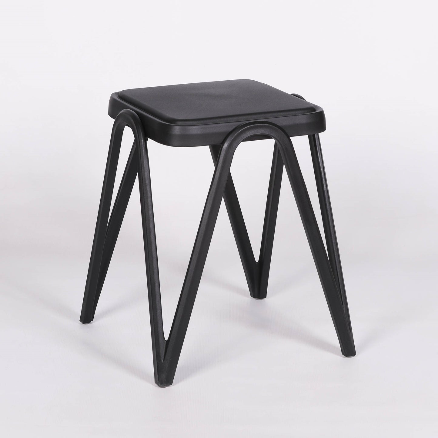 Terrace Black Low-Profile Garden Seat Accent Stool & Side Table
