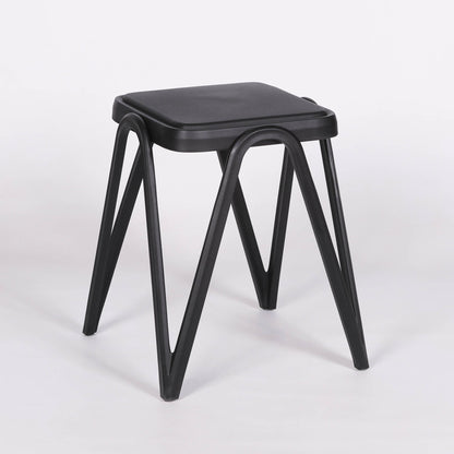 Terrace Black Low-Profile Garden Seat Accent Stool & Side Table