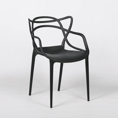 Masters Inspired Moulded Black Dining Chair