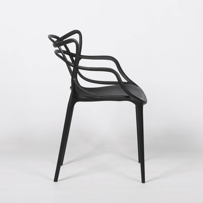 Masters Inspired Moulded Black Dining Chair