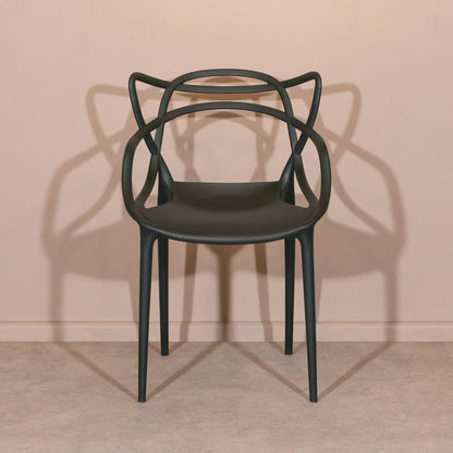 Masters Inspired Moulded Black Dining Chair - Esmae & Rose