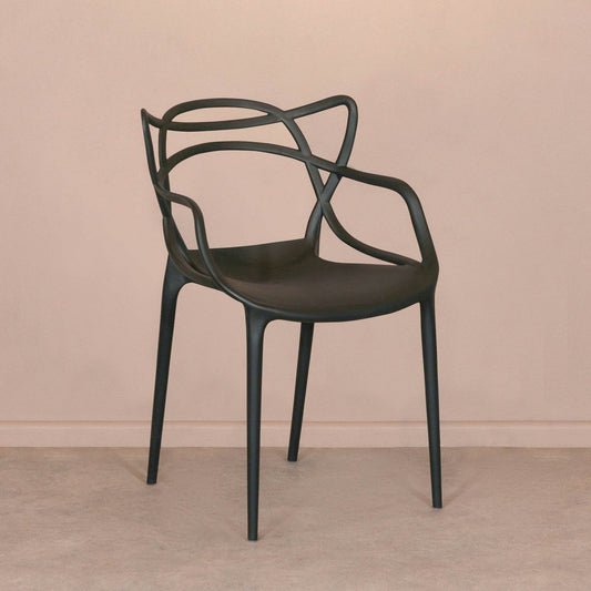 Masters Inspired Moulded Black Dining Chair - Esmae & Rose