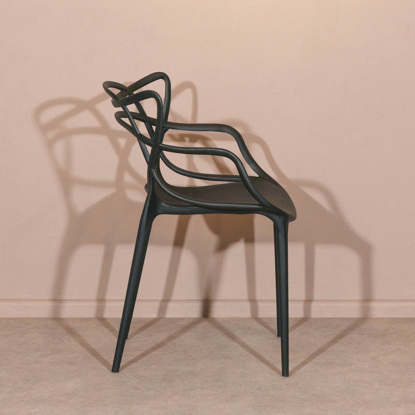 Masters Inspired Moulded Black Dining Chair - Esmae & Rose