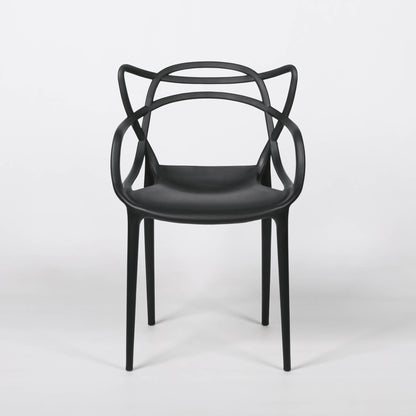 Masters Inspired Moulded Black Dining Chair