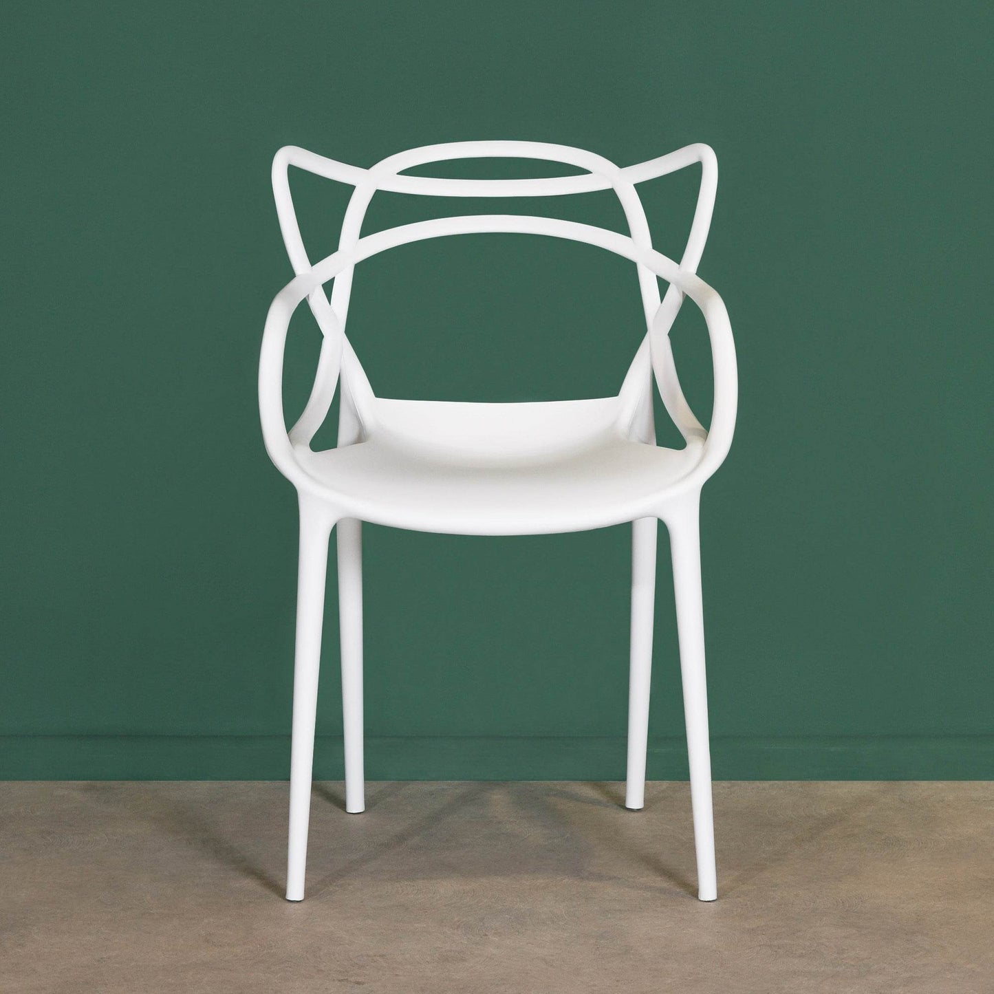 Masters Inspired Moulded White Dining Chair - Esmae & Rose