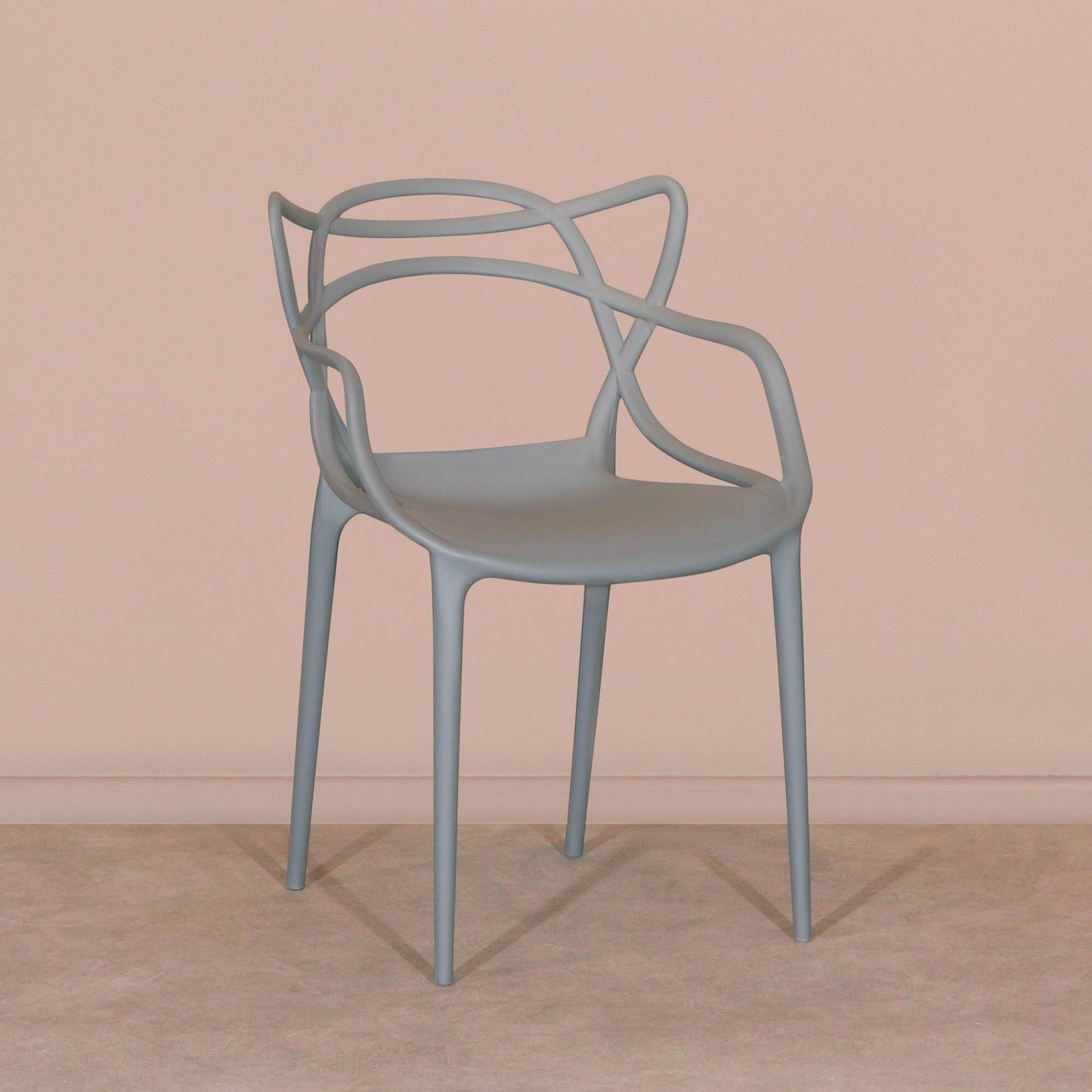 Masters Inspired Moulded Grey Dining Chair - Esmae & Rose